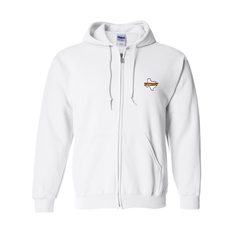 Men's UTRGV Vaqueros Gildan  Heavy Blend Full Zip Hooded Sweatshirt
